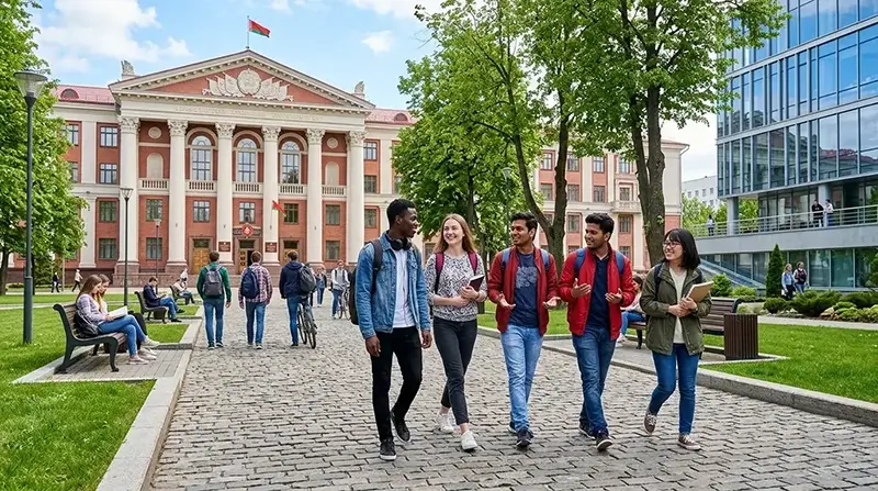 Belarus'ta üniversite eğitimi alan öğrenciler